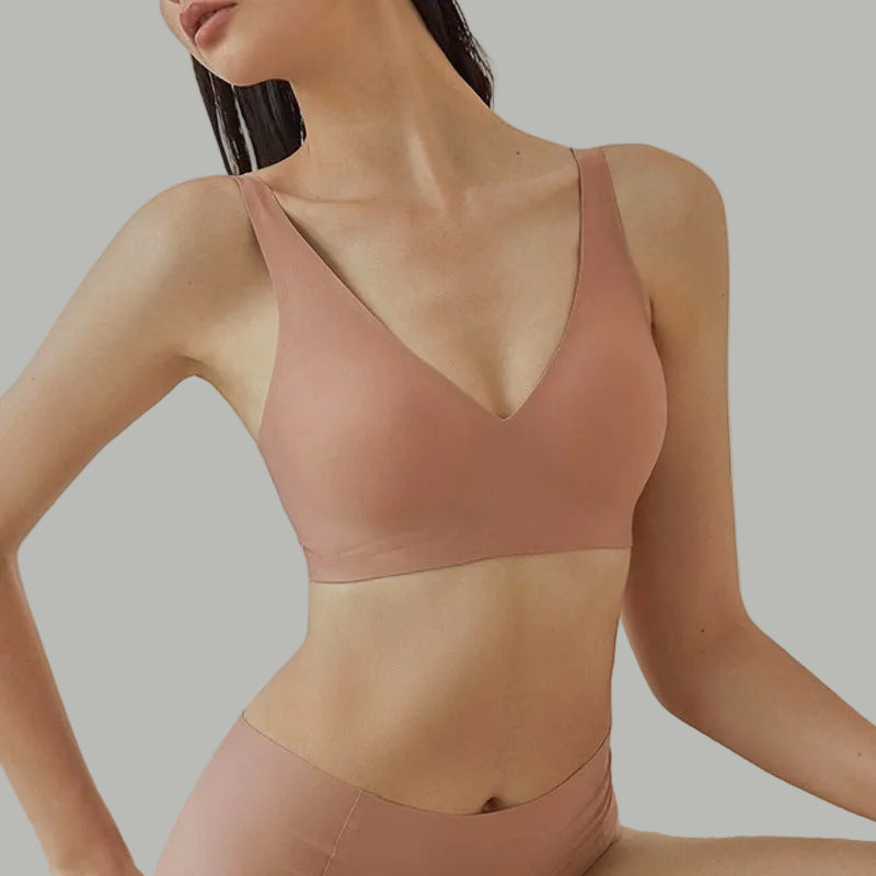 Jelly Deep V Thin Push up Bra
