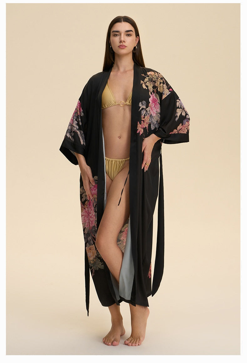 Dressing Gown Satin Loungewear Robe