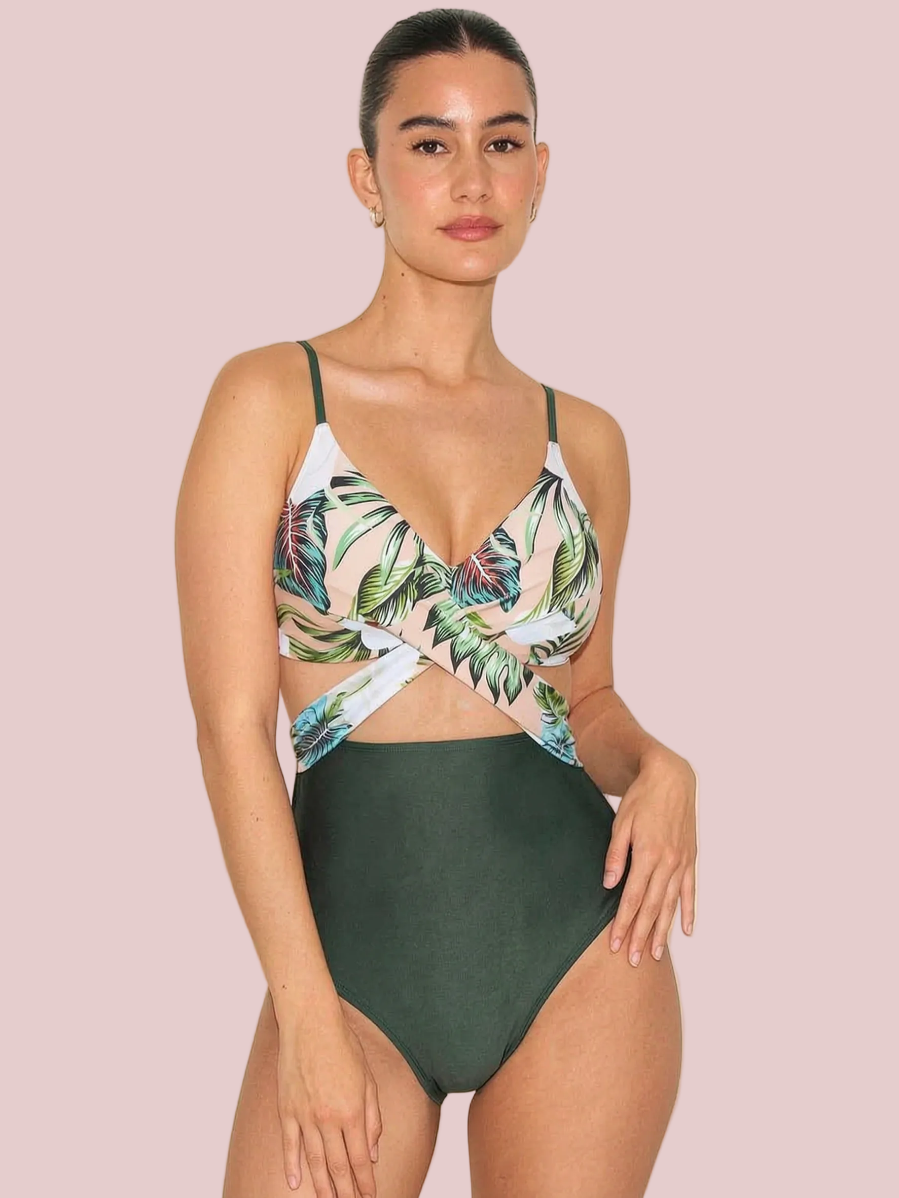 Siamese Cut Out Triangle Monokini Bathing Suit