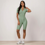 Nylon Athletic Unitard Tight Sports Jumpsuit