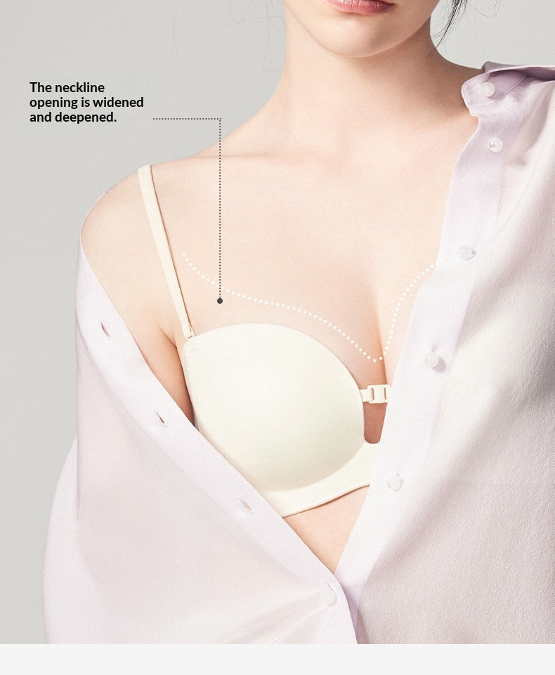 Front Closure Minimalist Push-Up Strapless Bra