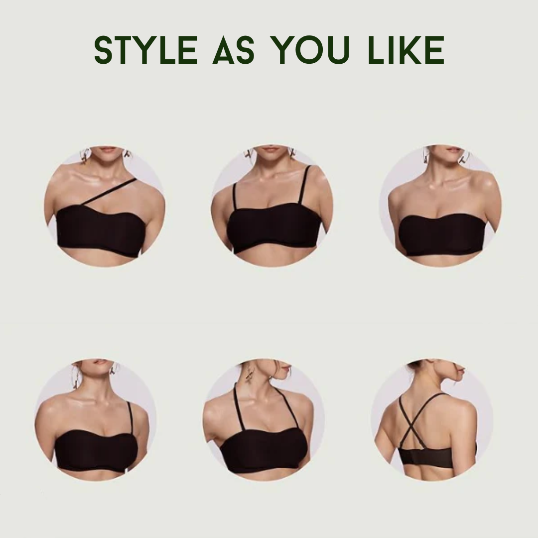Bandeau Push Up Wireless Tube Bra